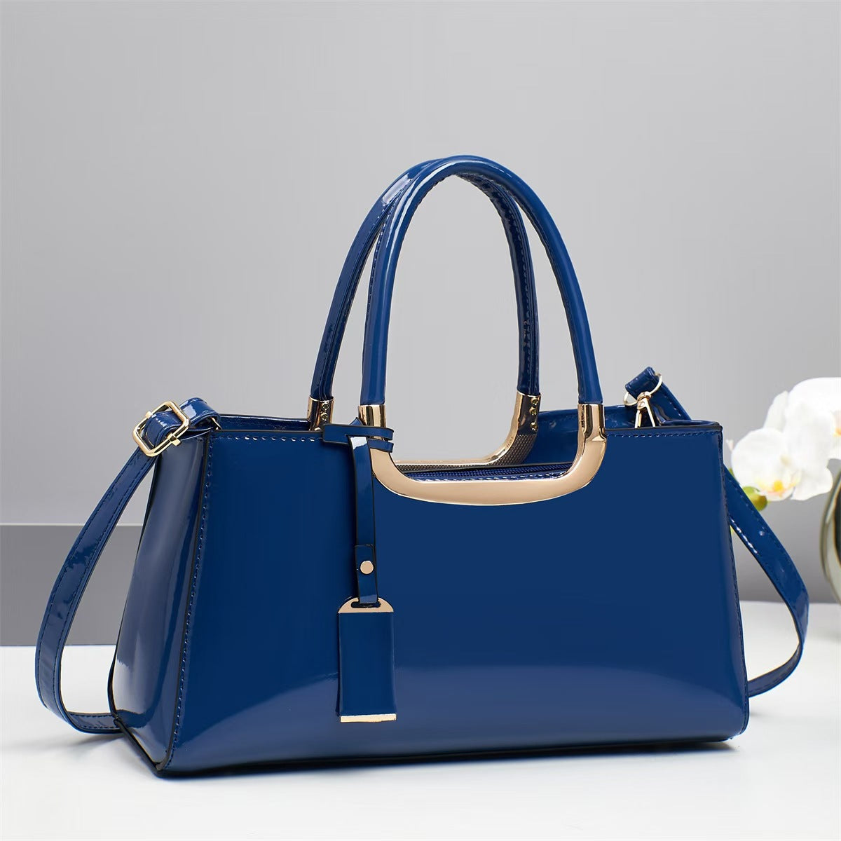 Women's Mirror High-grade Bright Leather Large Capacity Women's Handbag