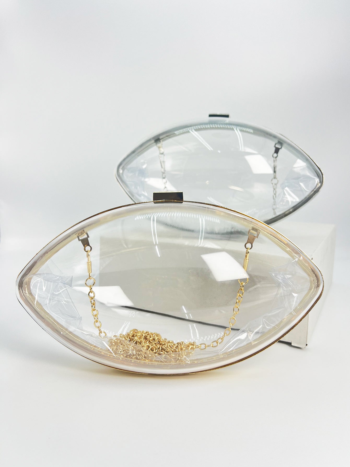 Personality Acrylic Transparent Ball Chain Dress Dinner Bag