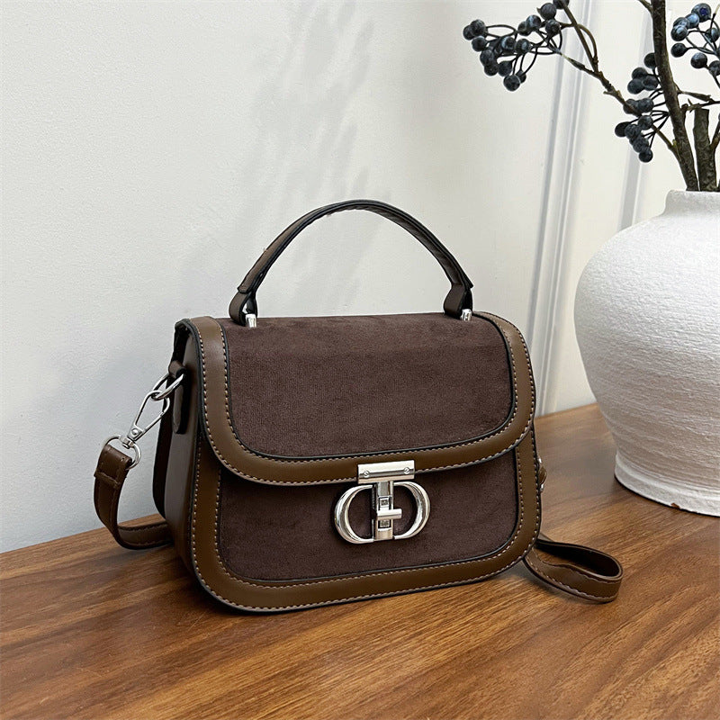 Women's Retro Minority Hand Holding Saddle Fashion Korean Style Exquisite Women's Messenger Bag