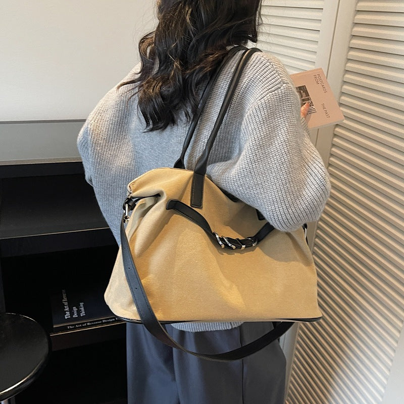 Women's Large Capacity Totes Korean Canvas Winter Commuter Tote Bag