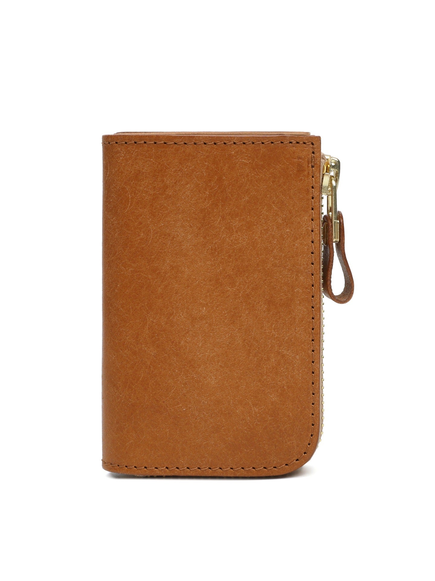 Frosted Short Zipper First Layer Cowhide Genuine Leather Men's Wallet