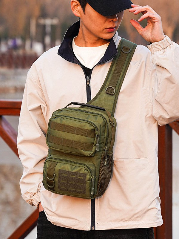 Unique Graceful Camouflage Large Waterproof Motorcycle Sports Satchel, Hanging Bag