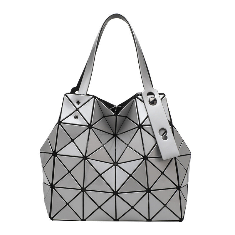 Box Fashion Geometric Stitching Diamond Quilted Tote Bags