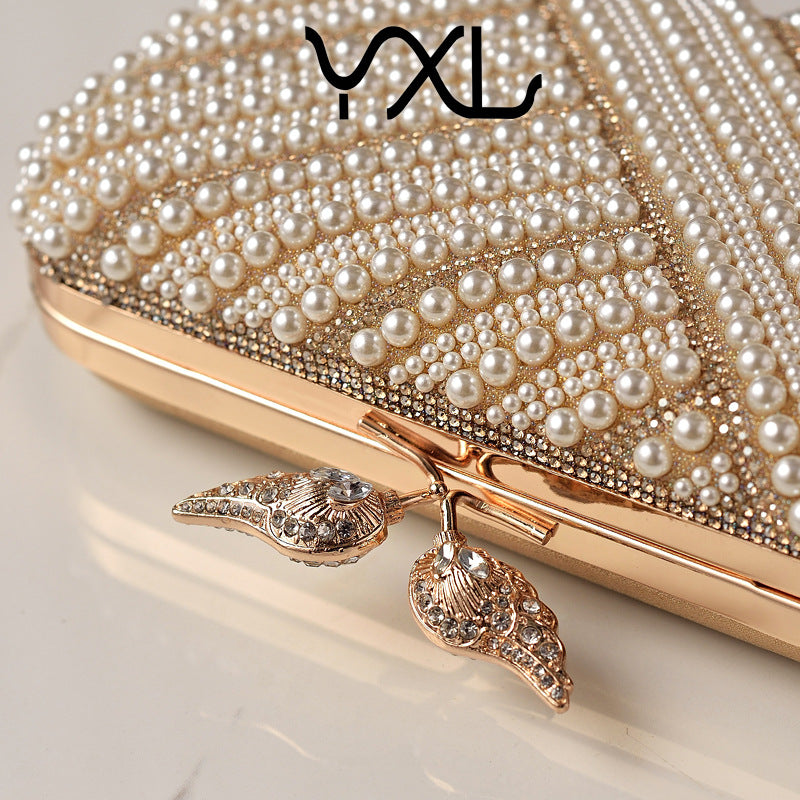 Women's Fashion Pearl Party Formal Dress Banquet Dinner Bag