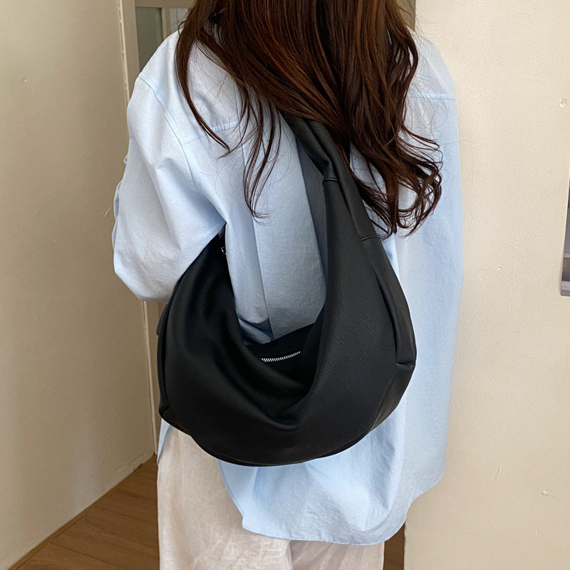 Women's Fashion Popular Solid Color Commuting Dumpling Women's Shoulder Bag