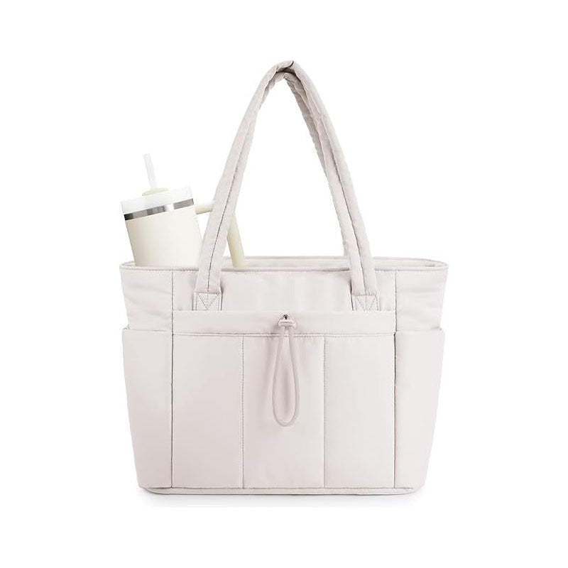 Casual Classy Women's Lightweight Portable Quilted Tote Bag