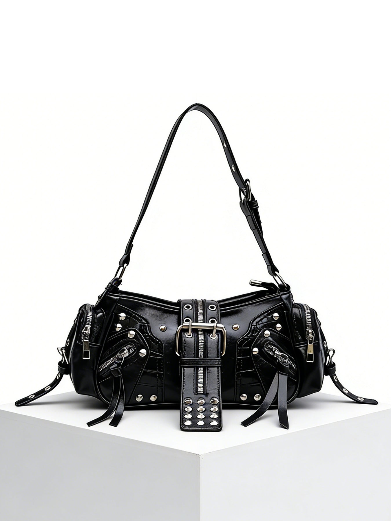 Niche Motorcycle Underarm Single Lion Ridge Women's Shoulder Bag