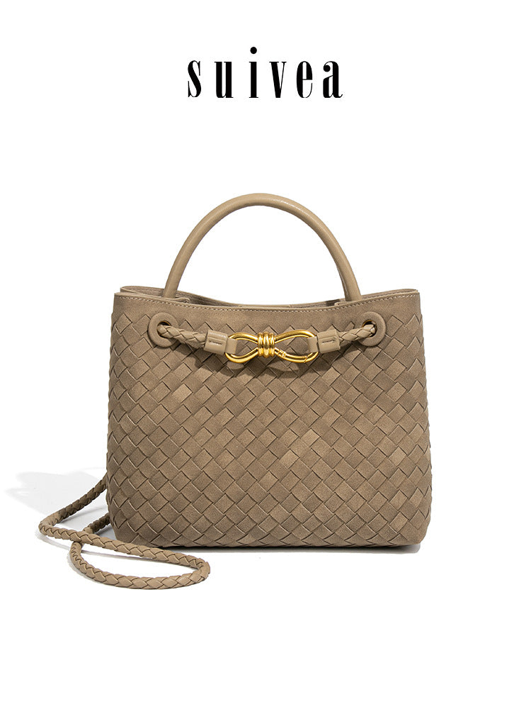 Innovative Slouchy Women's Woven Portable Textured Handbags