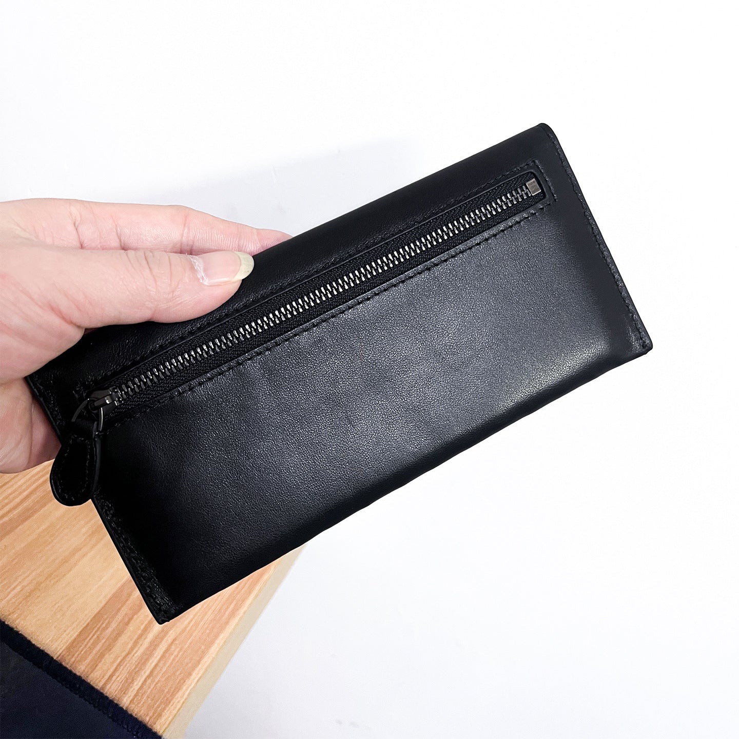 Women's & Men's Weave Long Multiple Slots Clutch Sheepskin Envelope The Buckle