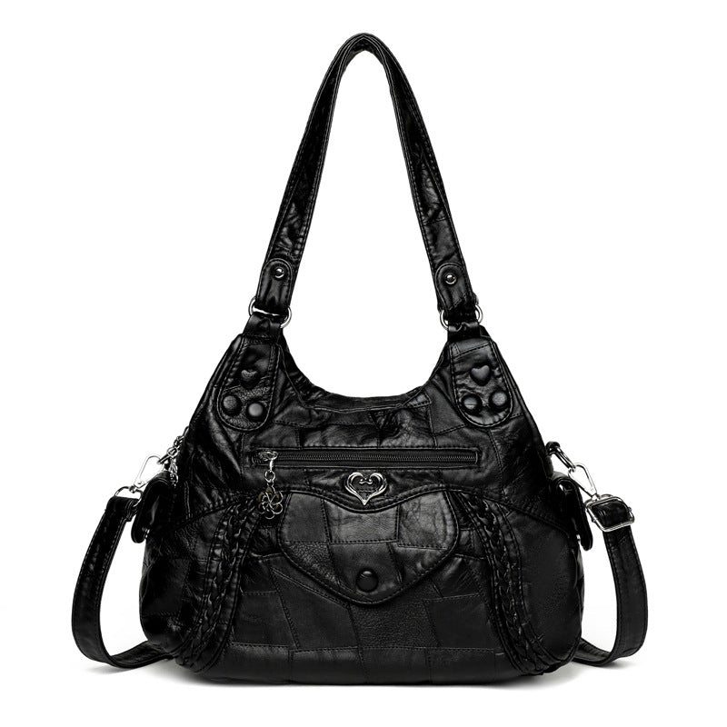 Women's Mom Large Capacity Soft Leather Fashion Shoulder Bags