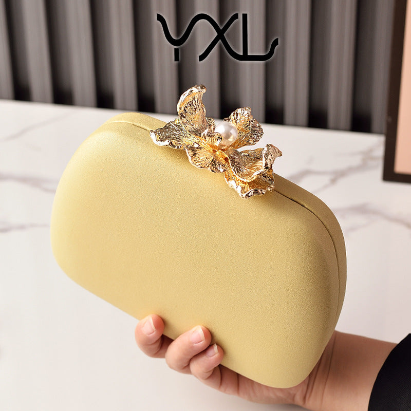 Fashion Macaron Color Flower Clutch Wedding Bridal Dinner Bag