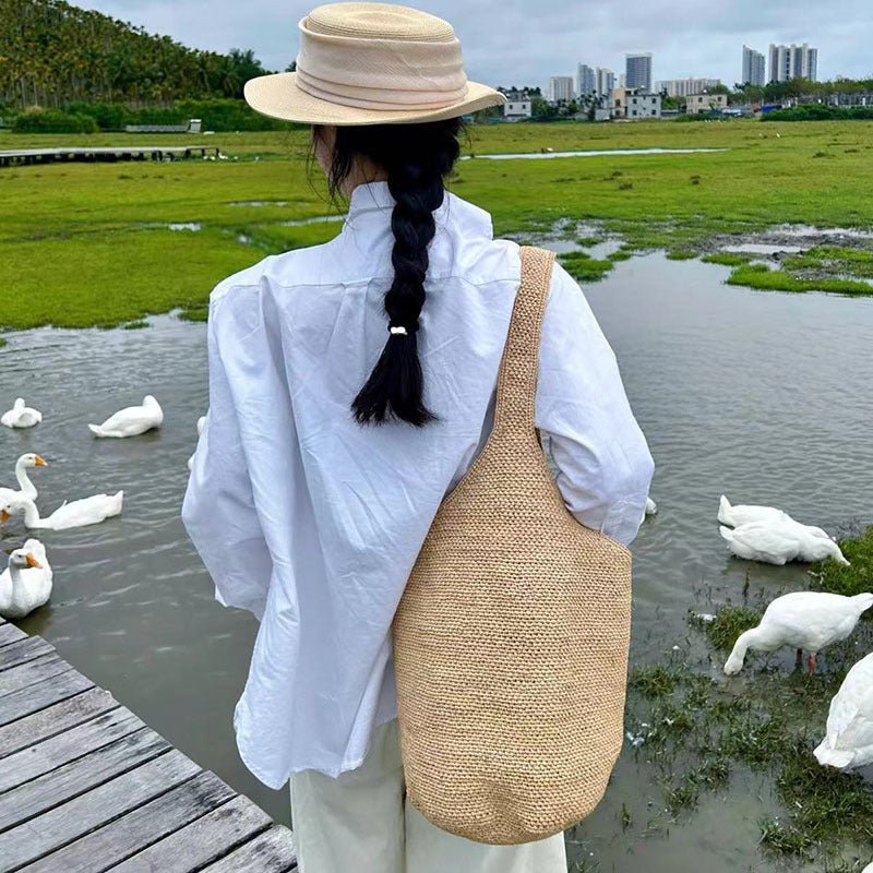 High-grade Raffia Simple Straw Vacation Beach Women's Shoulder Bag