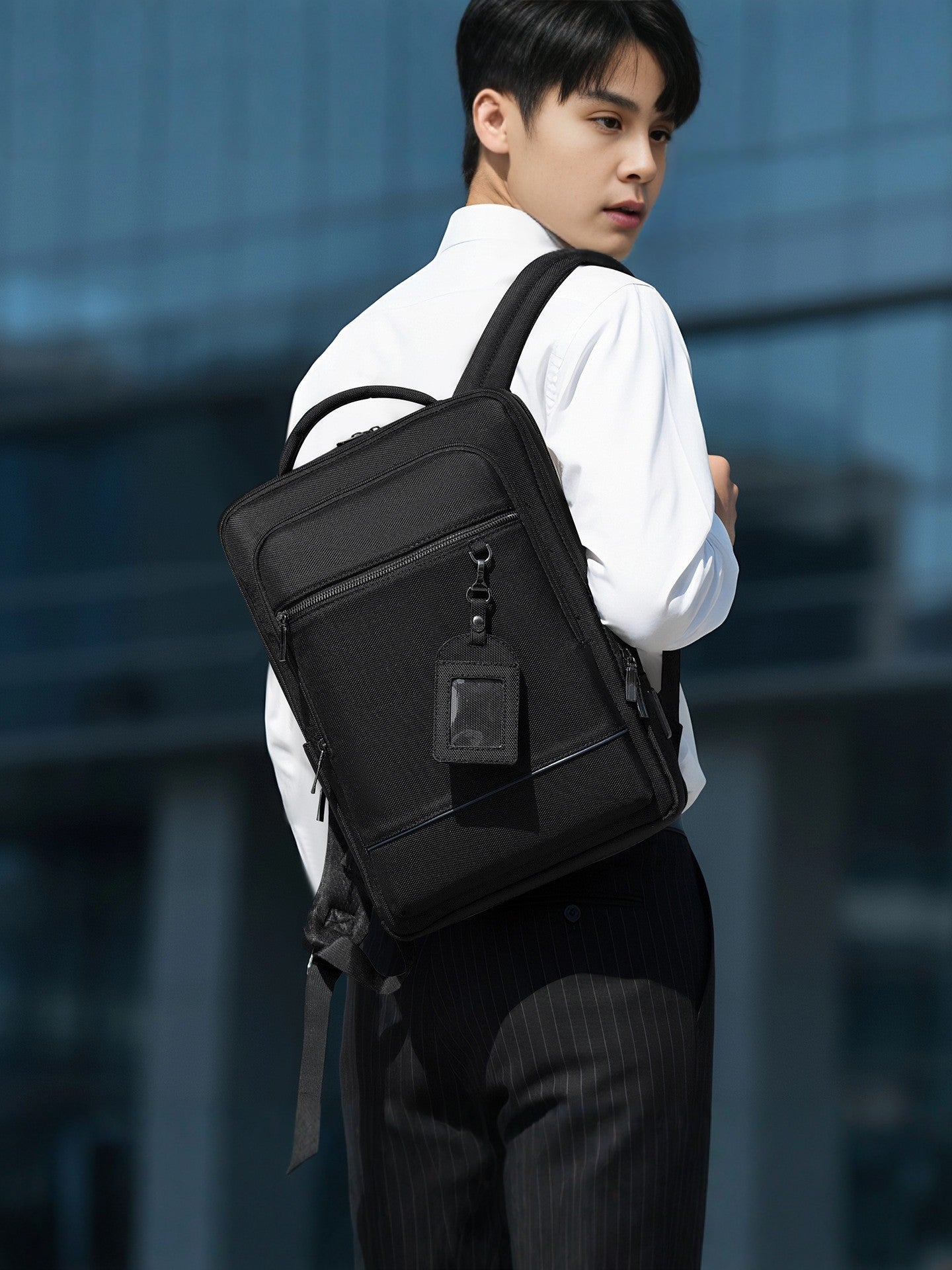 Men's Business Commute Large Capacity Nylon Computer Lightweight Leisure Backpack
