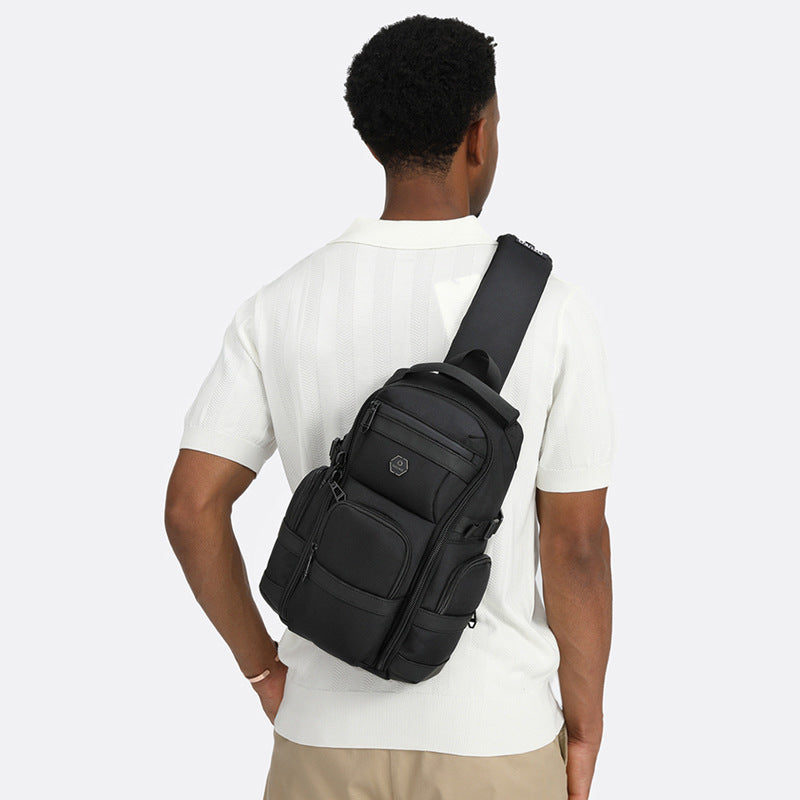 Men's Oxford Cloth Waterproof Large Capacity High Men's Chest Bag