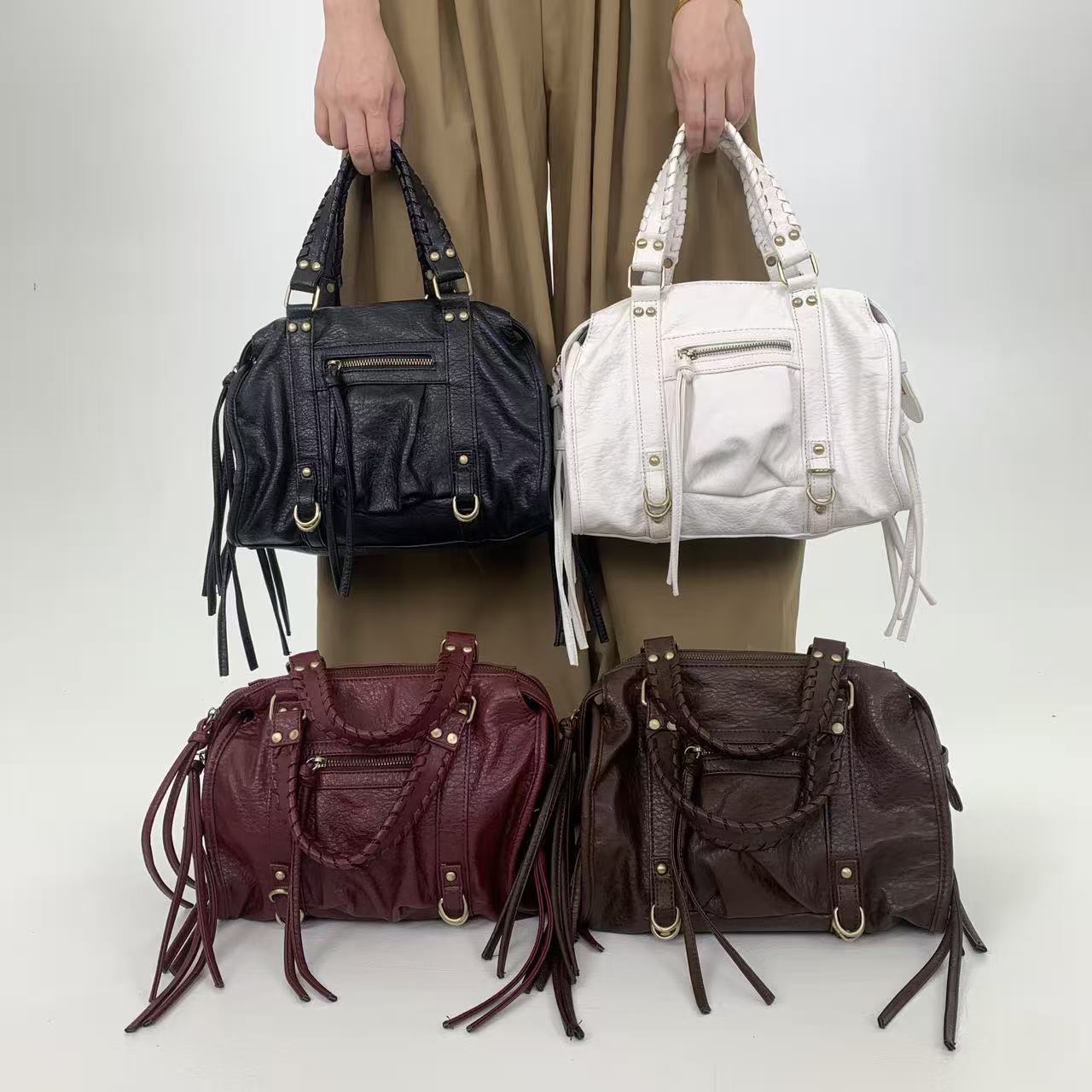 Women's Fashion Personalized Tassel Motorcycle Retro Hot Women's Shoulder Bag