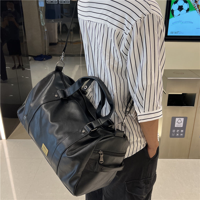 Men's Three Boxes Fashion Big Soft Leather Men's Tote