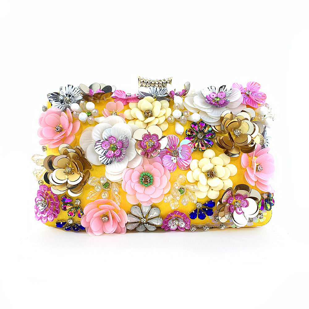 Cool Women's Handmade Colorful Flowers Beaded Bags