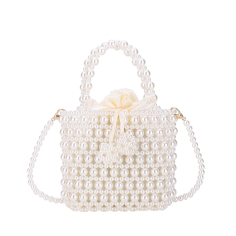 Women's Hand-woven Acrylic Beaded Vegetable Basket Fashion Dinner Bag