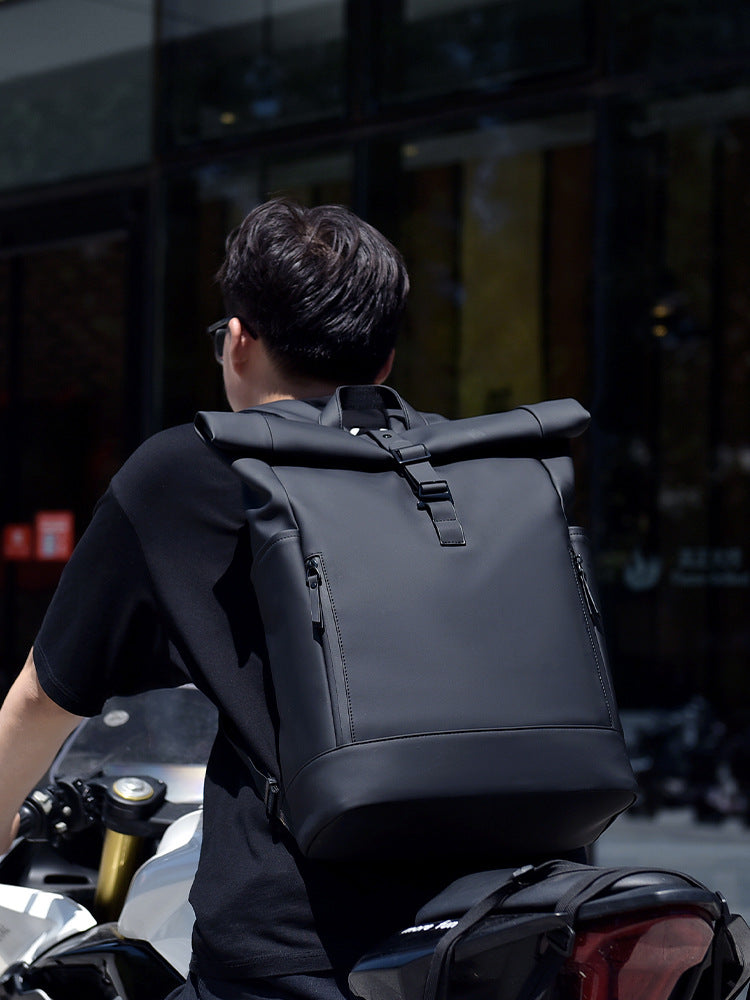 Men's & Women's Roll Top Waterproof Computer Commuter Large Capacity Leisure Backpack