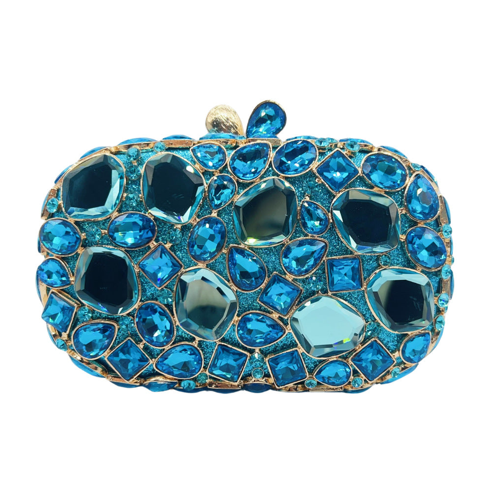 Women's Glass Diamond Drill Banquet Clutch Dinner Bag