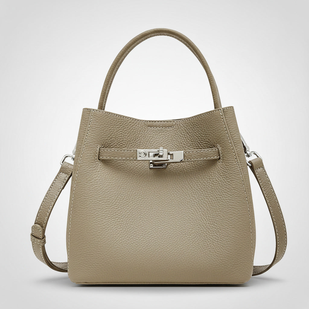 Women's Genuine Leather Vegetable Basket First Layer Women's Handbag