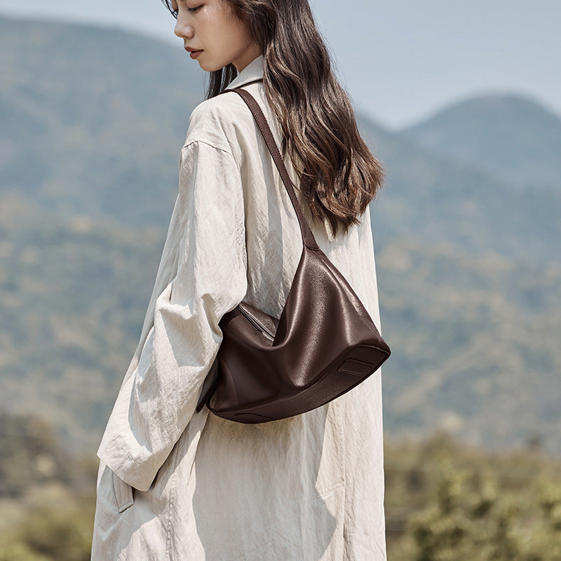 Leather Leisure Trendy Fashion Large Capacity Women's Shoulder Bag