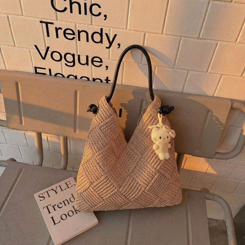 Women's Cotton Woven Sweet Beach Trip Hand-woven Bags