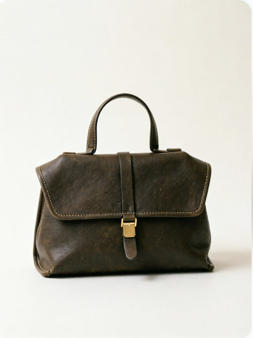 Niche Vegetable Tanned Traveling Portable Vintage Women's Messenger Bag