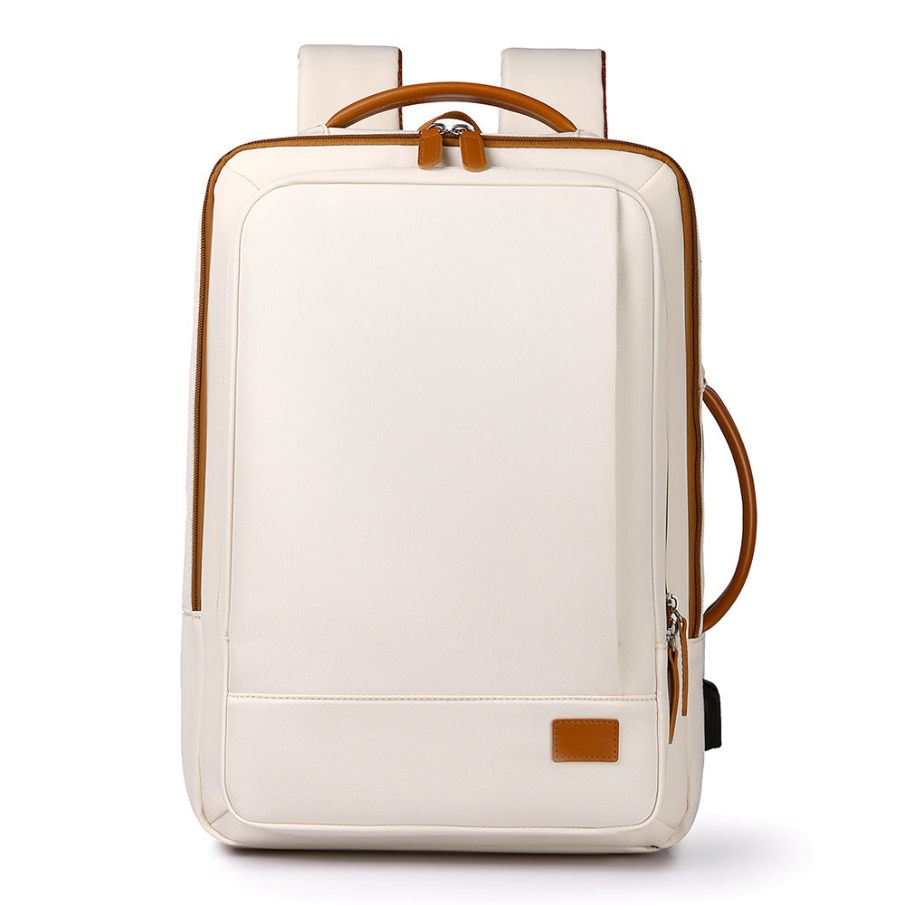 Large Capacity Lightweight Simple Expansion Rechargeable Business Backpack