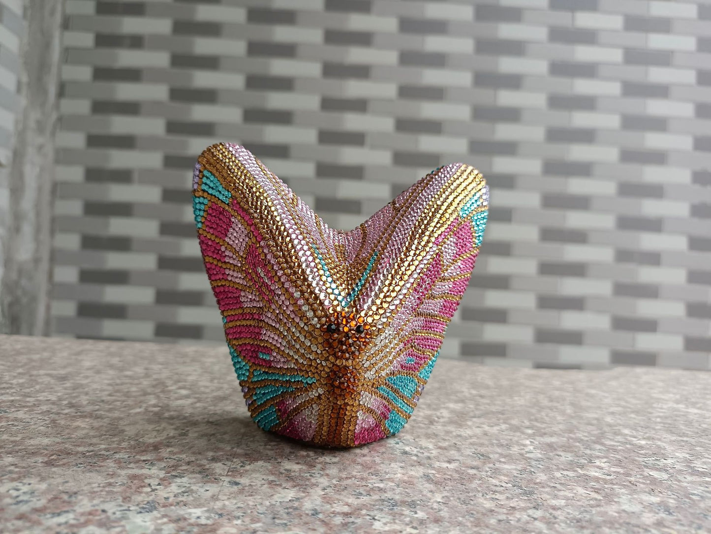 Butterfly Bottoming Drill Clutch Party Banquet Dinner Bag
