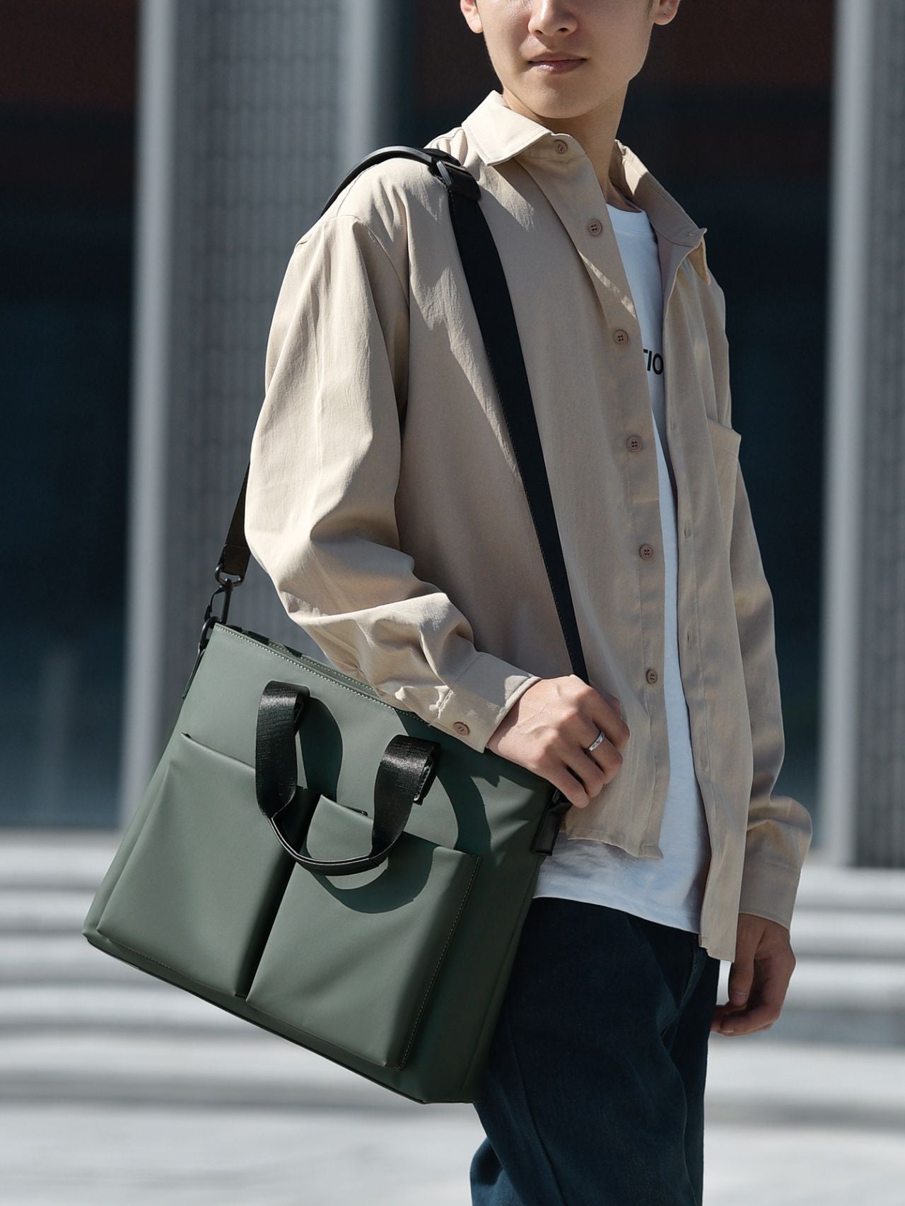 Men's Simple Business Office Commuter Computer Handbags