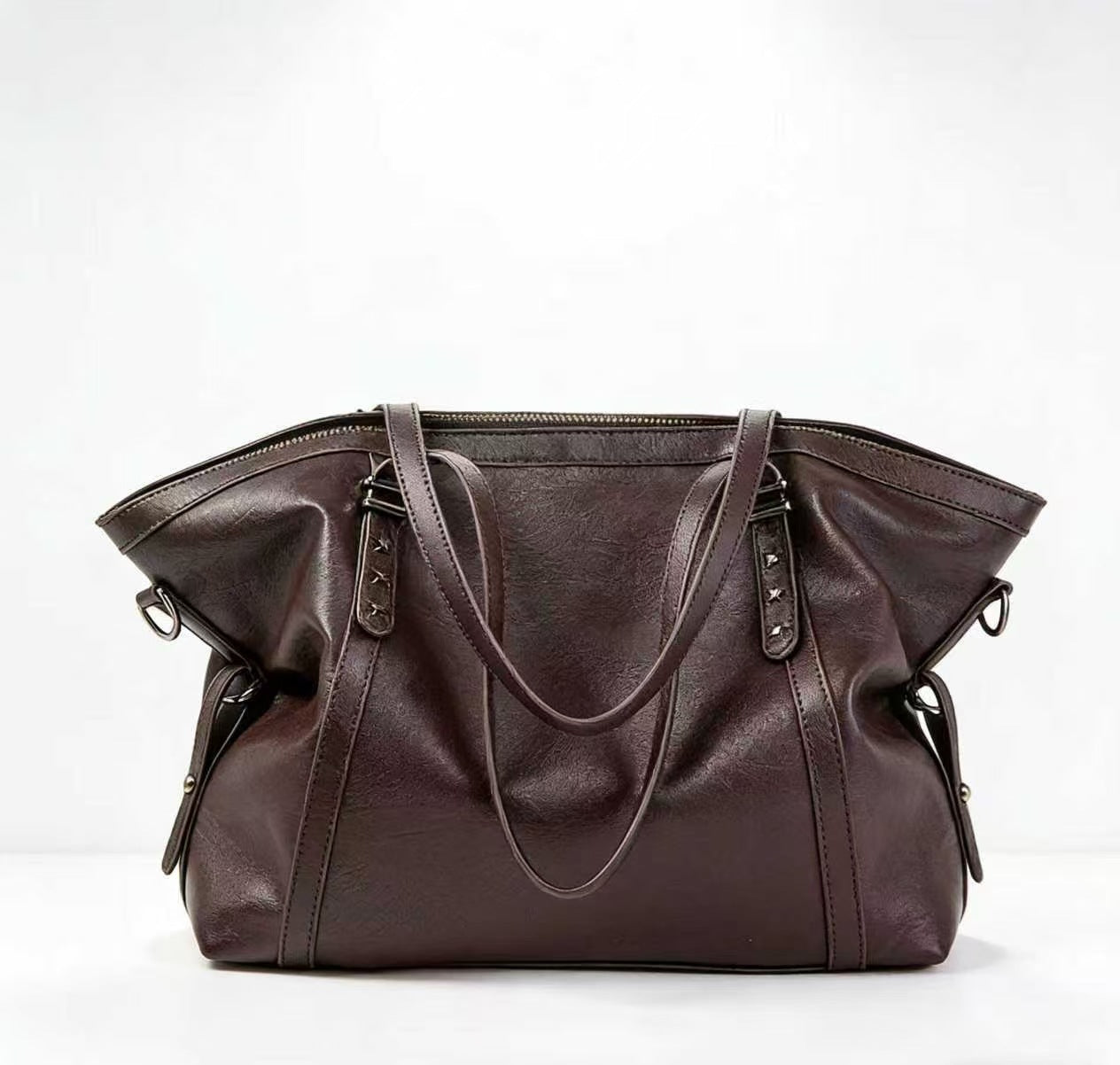 Women's Retro Large Capacity Soft Leather Underarm Bags