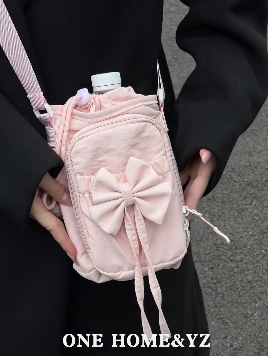 Women's Portable Bow Drawstring Waterproof Thermal Insulation Women's Messenger Bag
