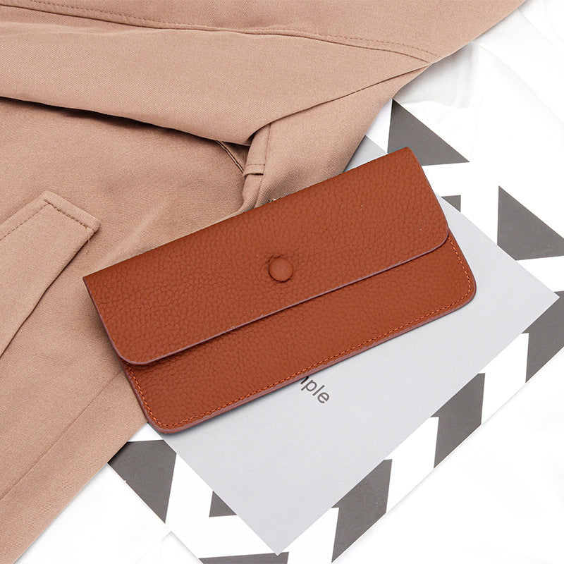 Women's Envelope Long Cowhide Clutch Leather Bags