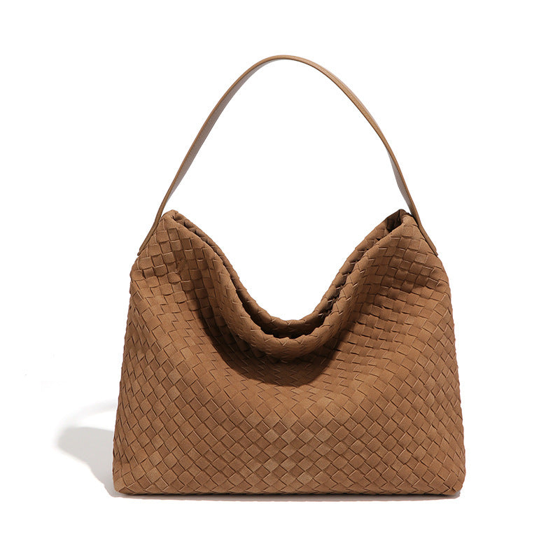 Women's Fashion Large Capacity Hand-woven Commuter Texture Bags