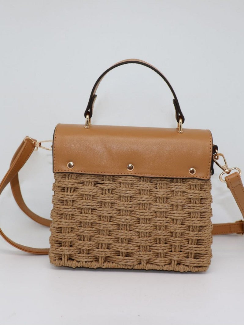 Unique Straw Vintage Mirror Woven Spring Bags