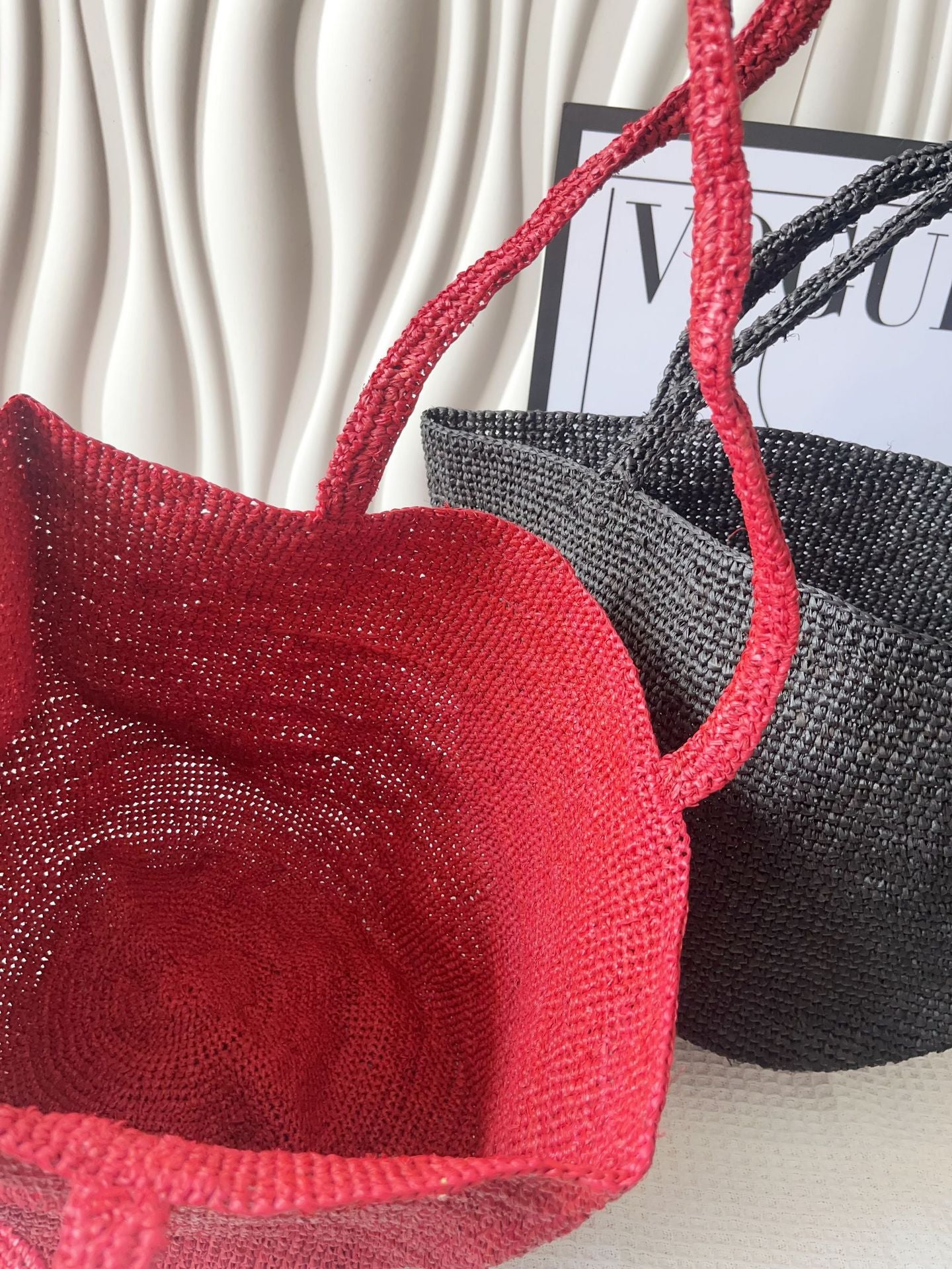 Summer Lady Raffia Hand-woven Fashion Simple Seaside Vacation Shoulder Bags