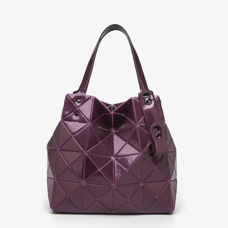 Box Fashion Geometric Stitching Diamond Quilted Tote Bags