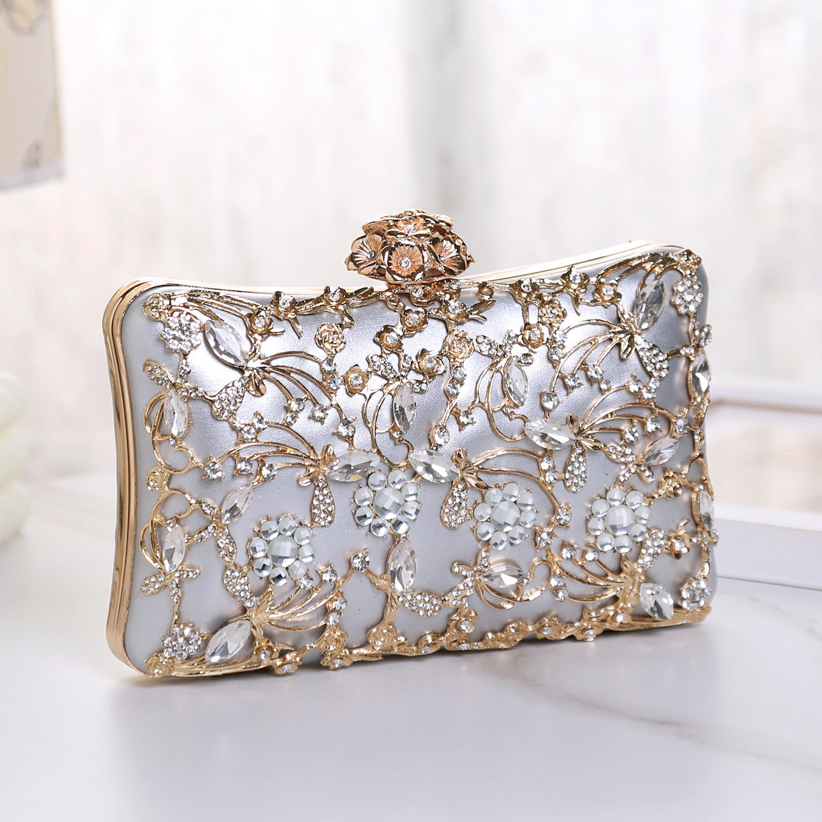 Women's Diamond Banquet Hand Holding All Match Dinner Bag