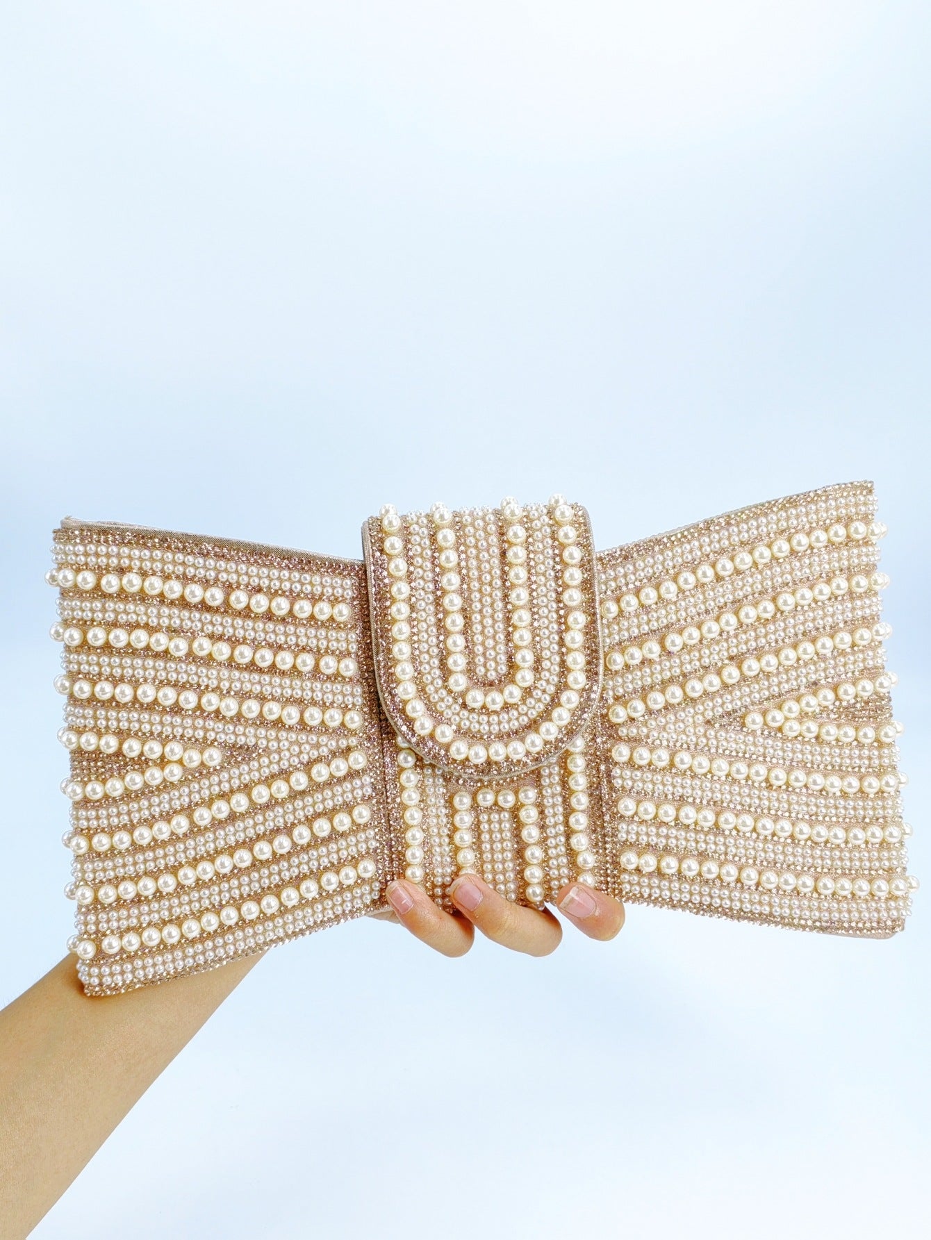 Durable Cool Beaded High-grade Clutch Butterfly Dinner Bag