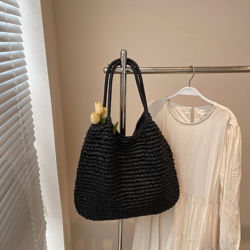 Women's Idle Style Large Capacity Straw Woven Tote Bags