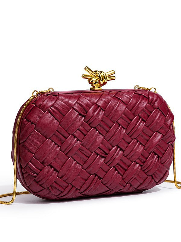 Women's Woven Clutch Fashion Banquet Chain For Dinner Bag