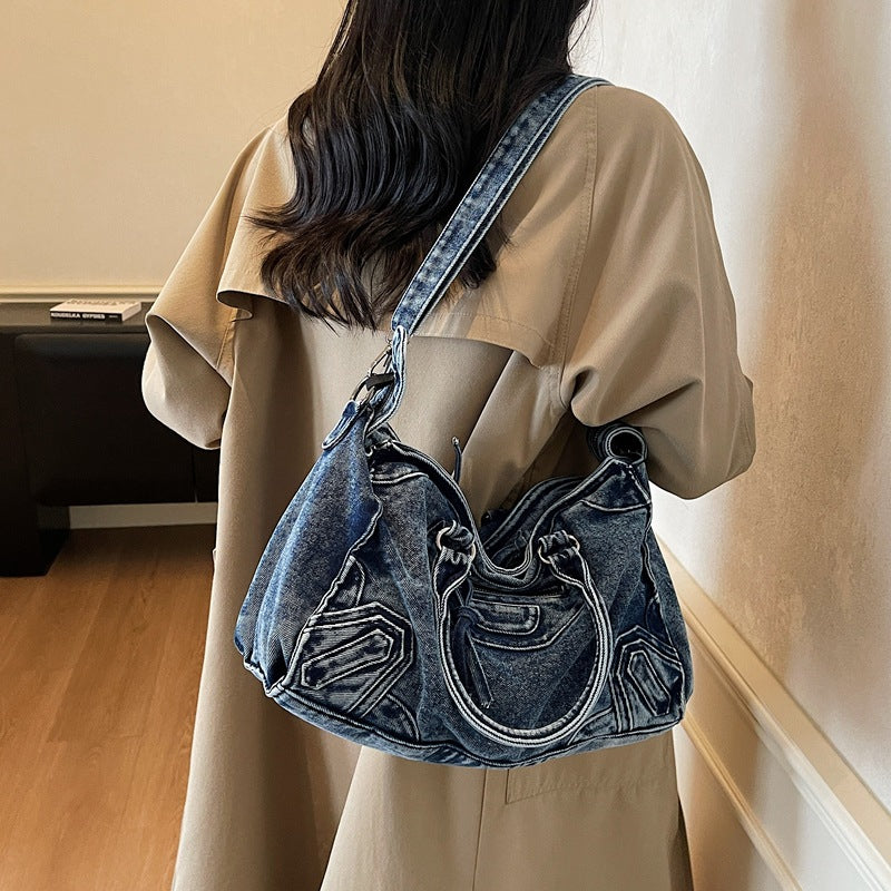 Hot Motorcycle American Retro Large Capacity Distressed Women's Messenger Bag