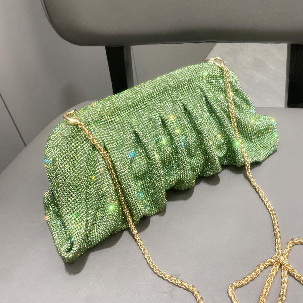Women's Shiny Rhinestone Clip Diamond Lady's Women's Clutch