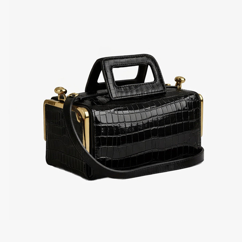 Women's Retro Textured Clip Design Pillow Affordable Luxury Fashion Women's Handbag
