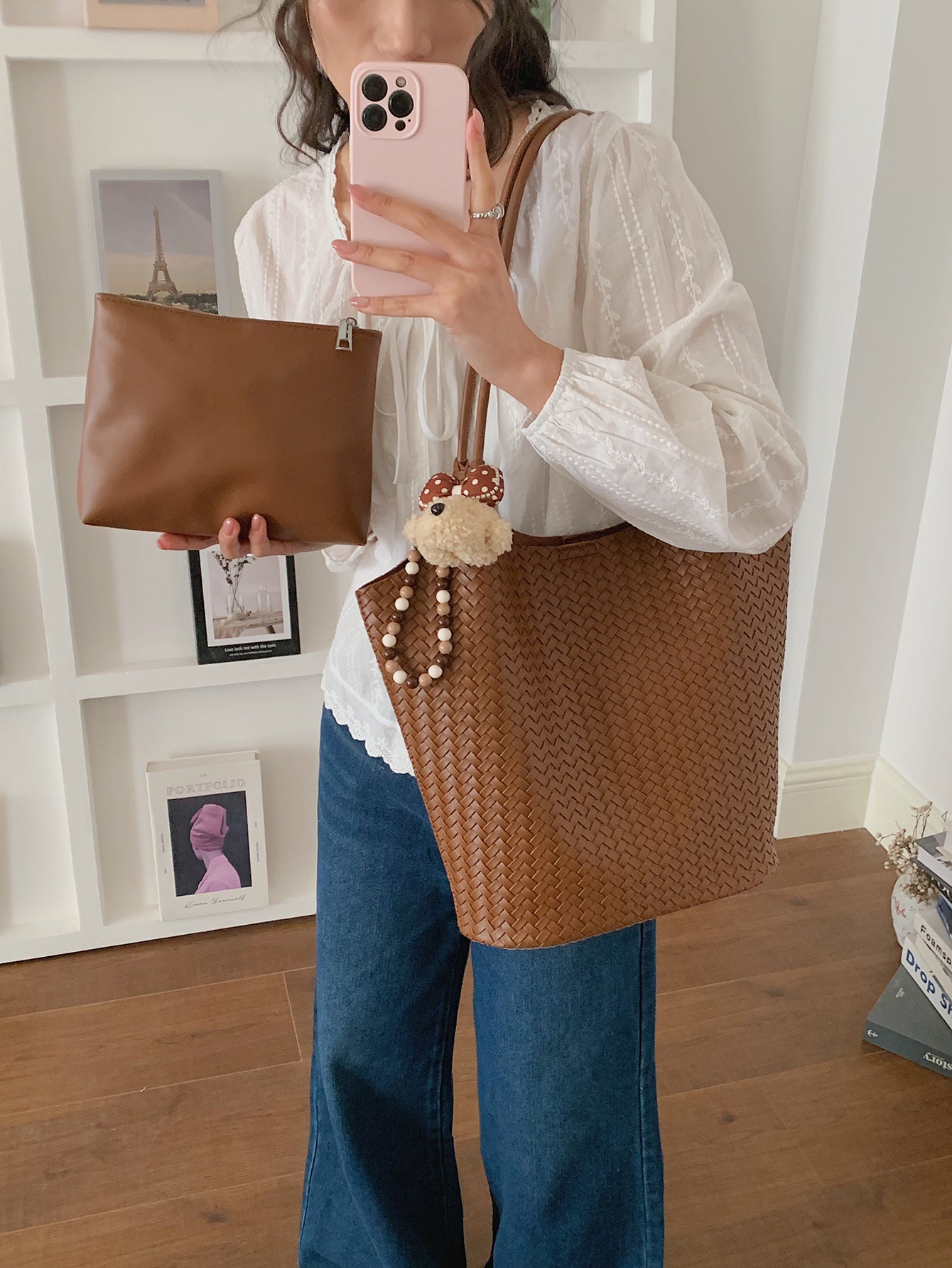 Woven Straw Female Large Capacity Versatile Fresh Seaside Beach Women's Shoulder Bag