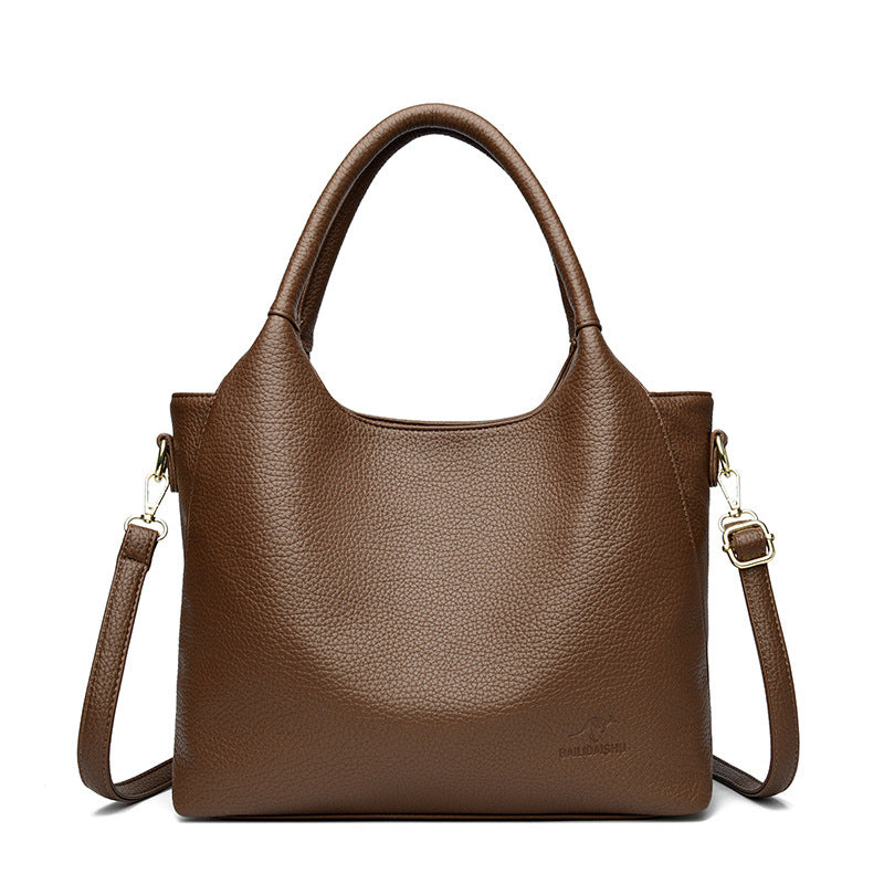 Women's Leather Pattern Fashion Simple Commuter Vegetable Basket Women's Handbag
