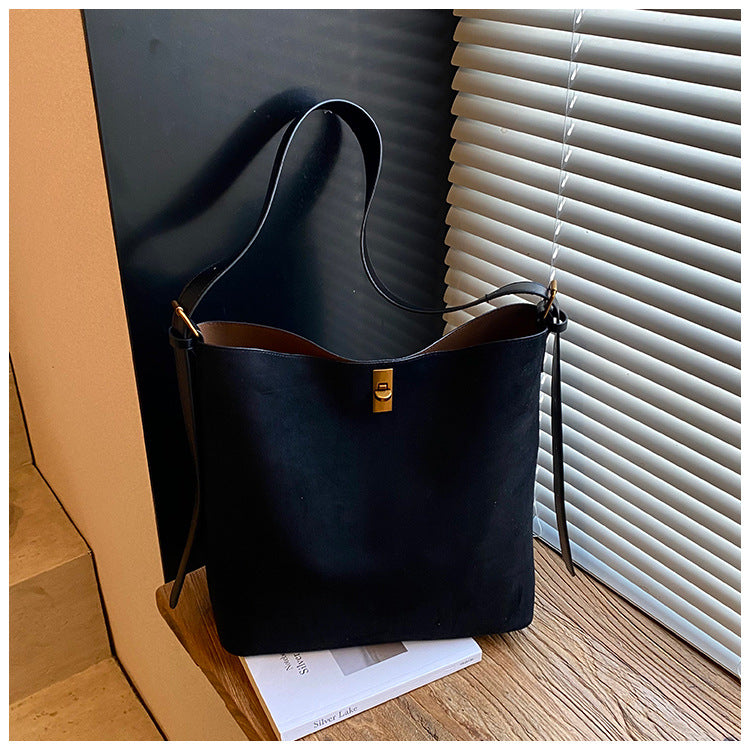 Women's Vintage Suede Commuter Elegant Large Capacity Women's Shoulder Bag