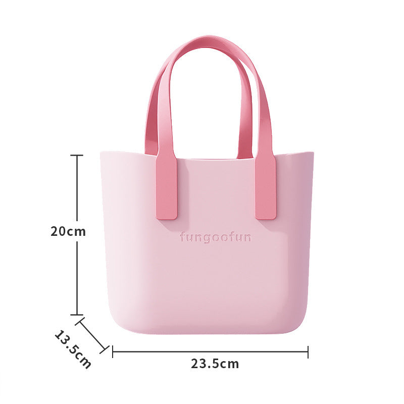 Lightweight Shopping Elegant Beach Portable Candy Color Women's Handbag