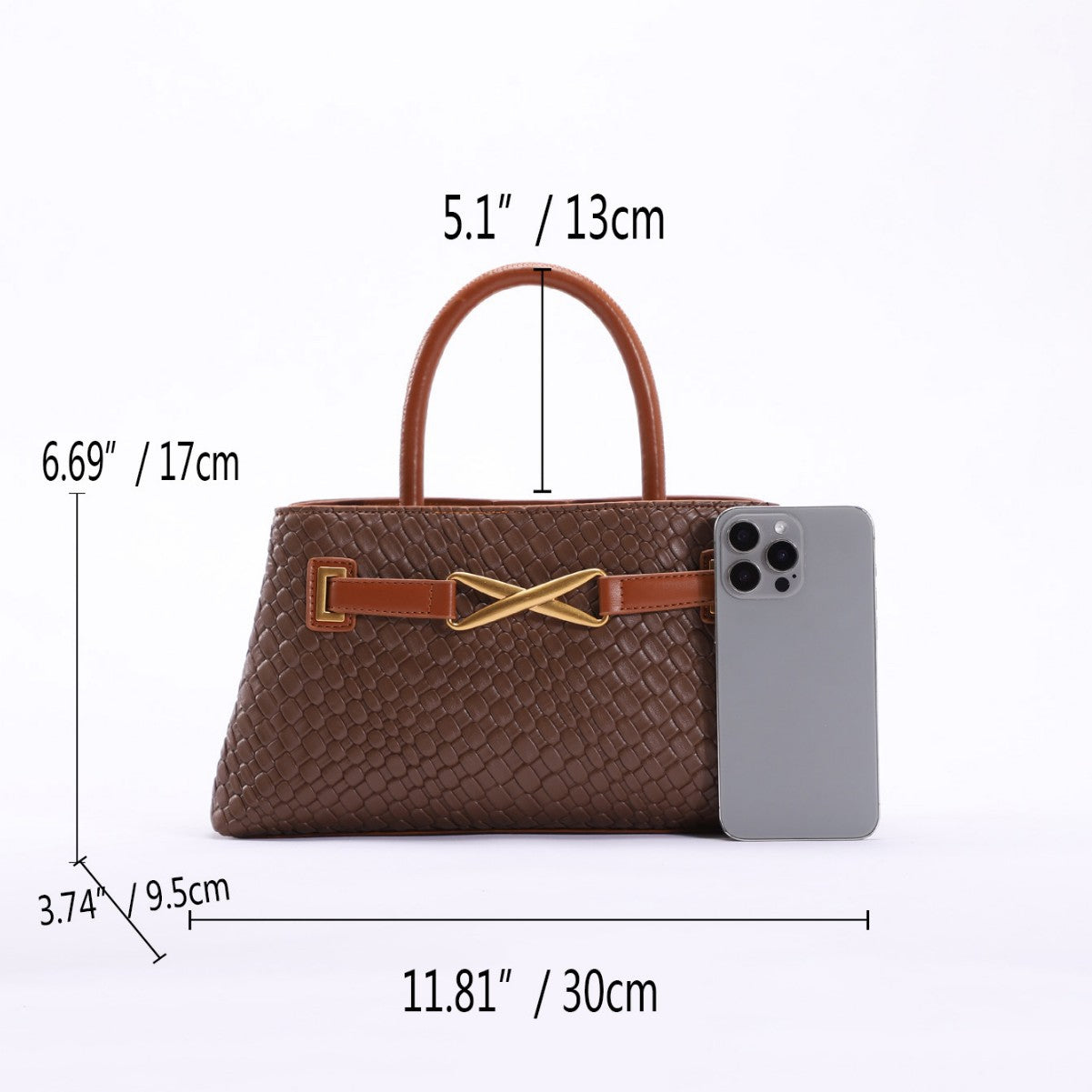 Women's Woven Fashion Horizontal Large Capacity Commuter Bags